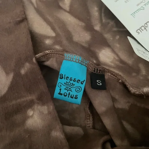 Blessed Lotus Pencil Skirt Brown organic hemp s small - Picture 4 of 6